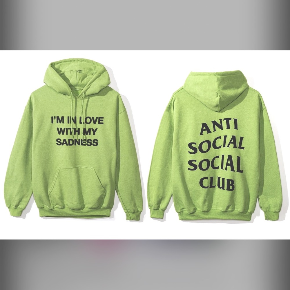 ASSC I’m in love with my sadness smashed kiwi hoodie